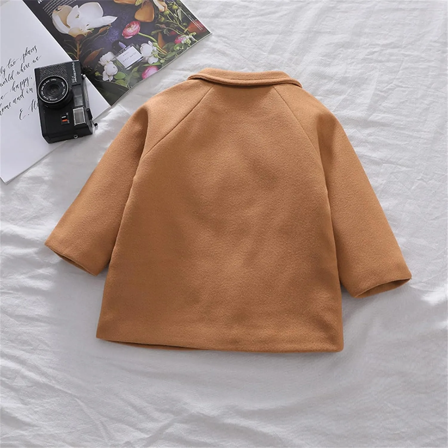 Toddler Baby Girl Winter Coat Dress Coat Warm Jacket Long Sleeve Button Trench Coat Kids Peacoat Outwear Clothes
