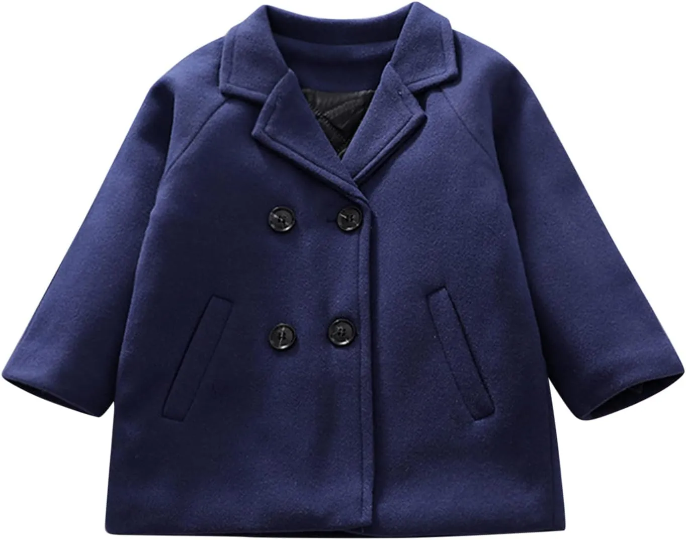 Toddler Baby Girl Winter Coat Dress Coat Warm Jacket Long Sleeve Button Trench Coat Kids Peacoat Outwear Clothes