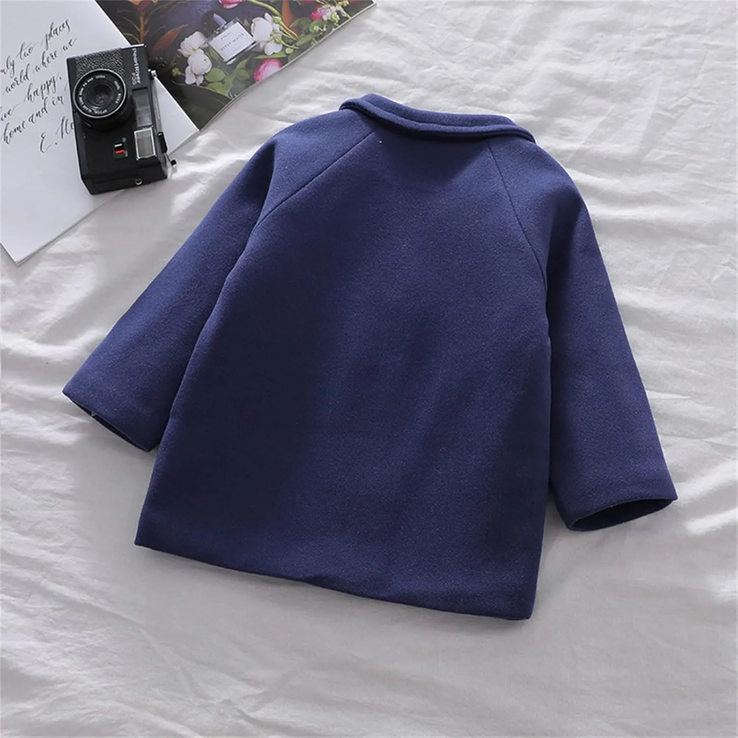 Toddler Baby Girl Winter Coat Dress Coat Warm Jacket Long Sleeve Button Trench Coat Kids Peacoat Outwear Clothes