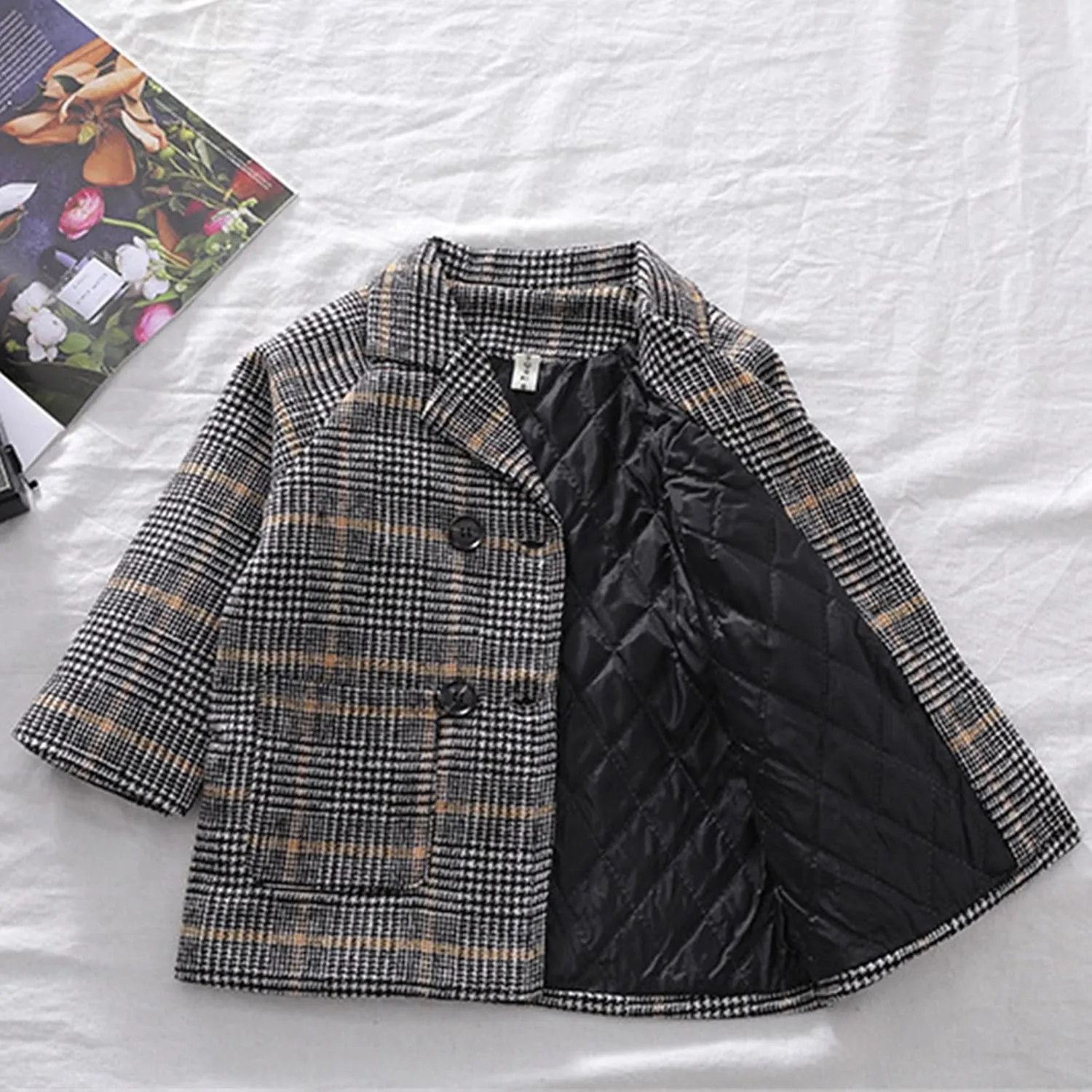 Toddler Baby Girl Winter Coat Dress Coat Warm Jacket Long Sleeve Button Trench Coat Kids Peacoat Outwear Clothes