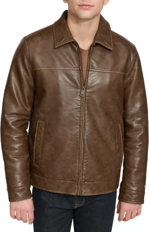 Tommy Hilfiger Men's Classic Faux Leather Jacket