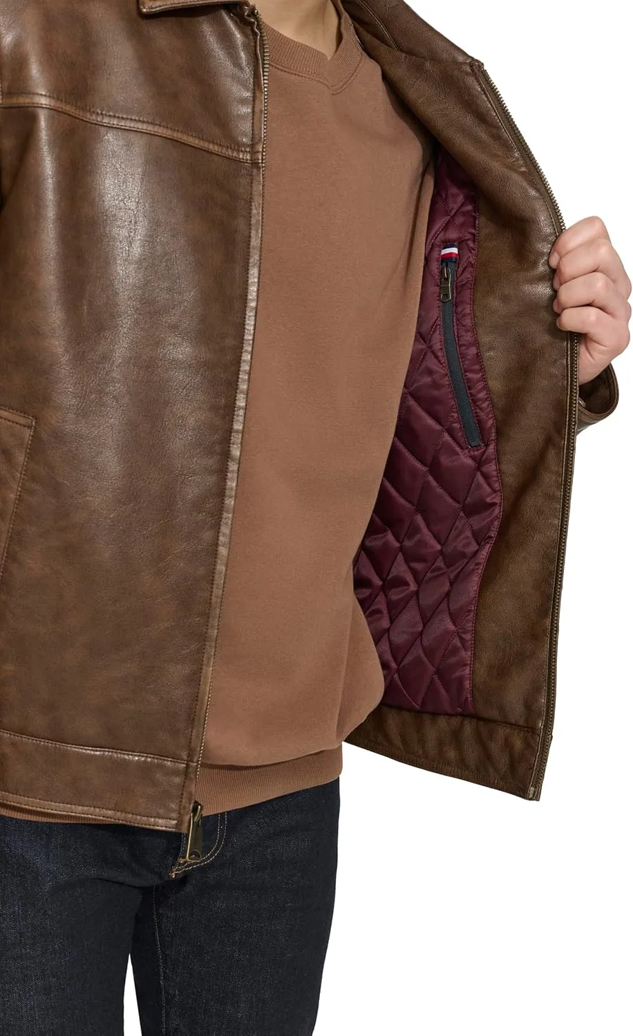Tommy Hilfiger Men's Classic Faux Leather Jacket