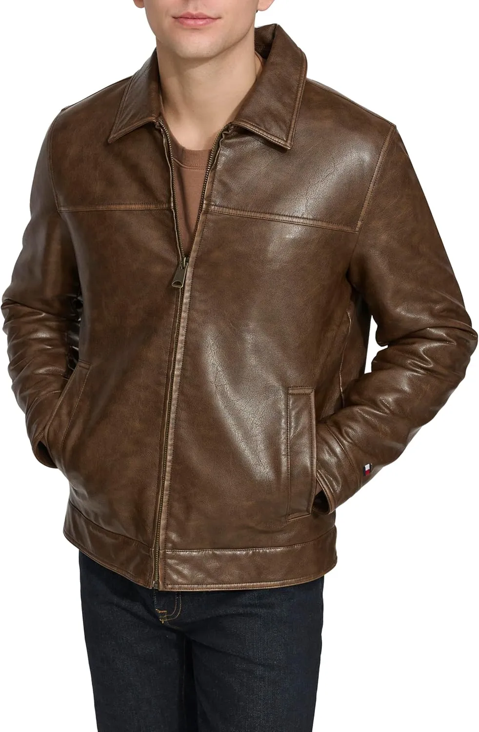 Tommy Hilfiger Men's Classic Faux Leather Jacket