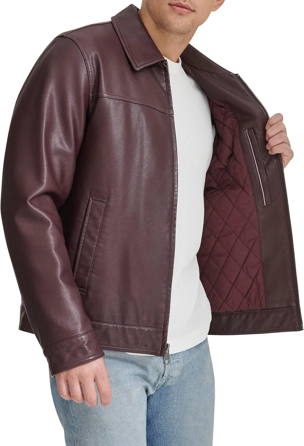 Tommy Hilfiger Men's Classic Faux Leather Jacket