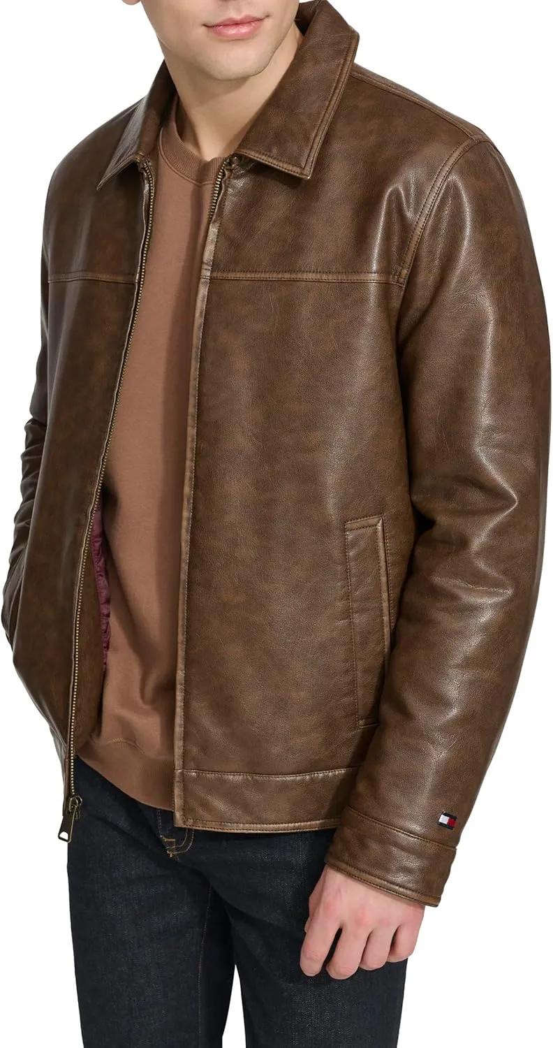 Tommy Hilfiger Men's Classic Faux Leather Jacket