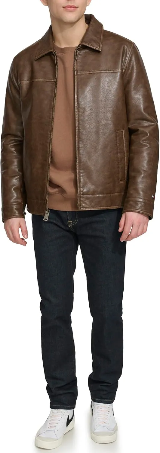 Tommy Hilfiger Men's Classic Faux Leather Jacket