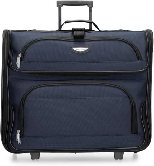 Travel Select Amsterdam Expandable Rolling Upright Luggage, Navy, Garment Bag