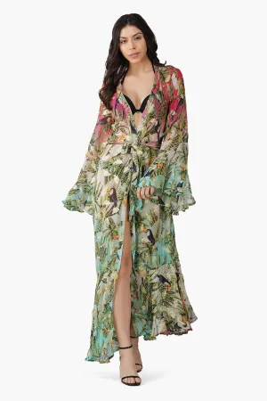 Tropical Toucan Front Open Cover Up