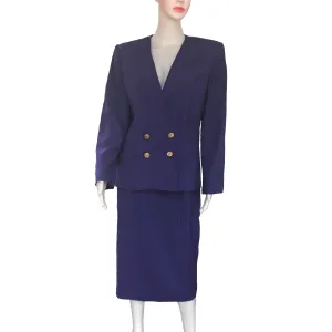 Vintage 1980s Sasson Purple Skirt Suit