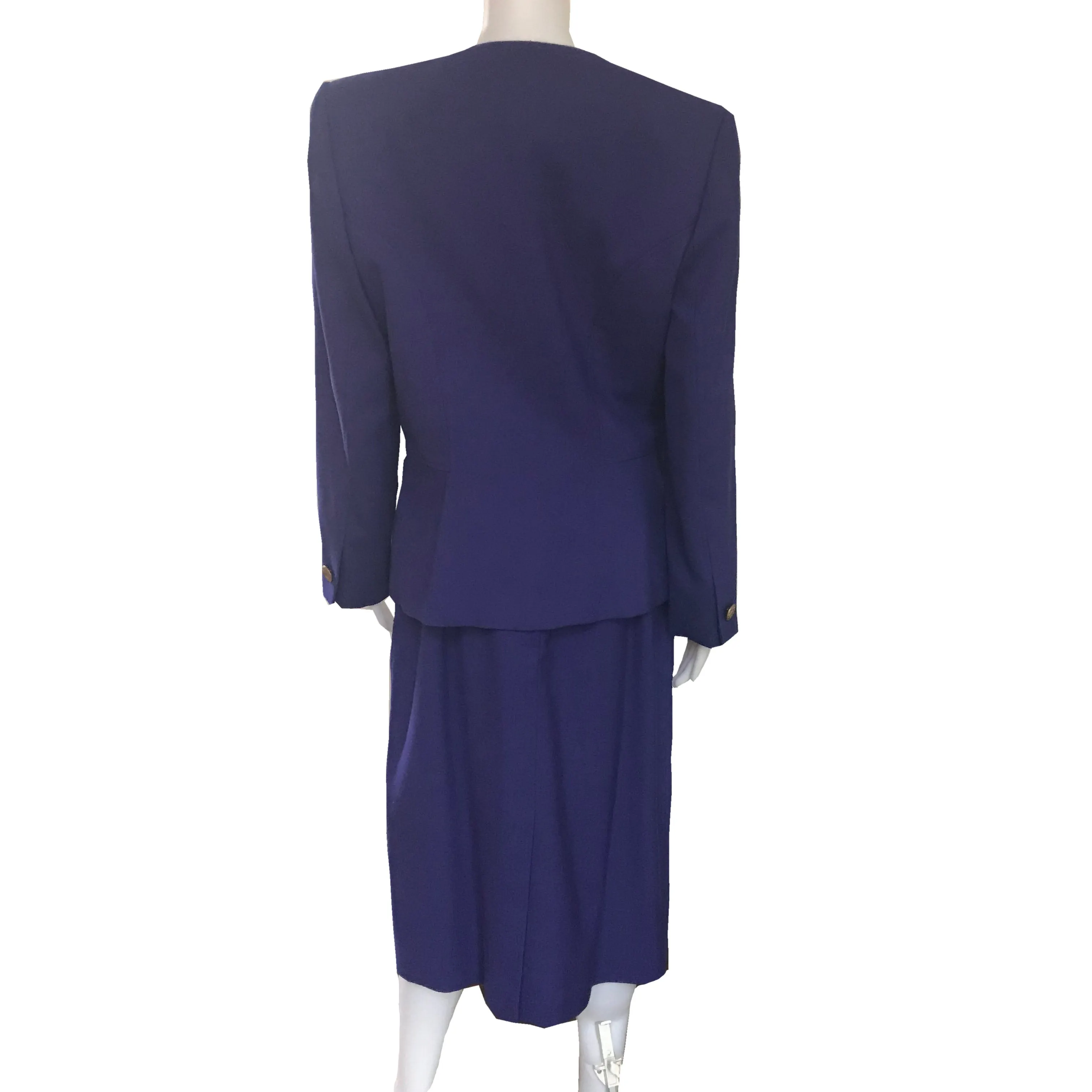 Vintage 1980s Sasson Purple Skirt Suit