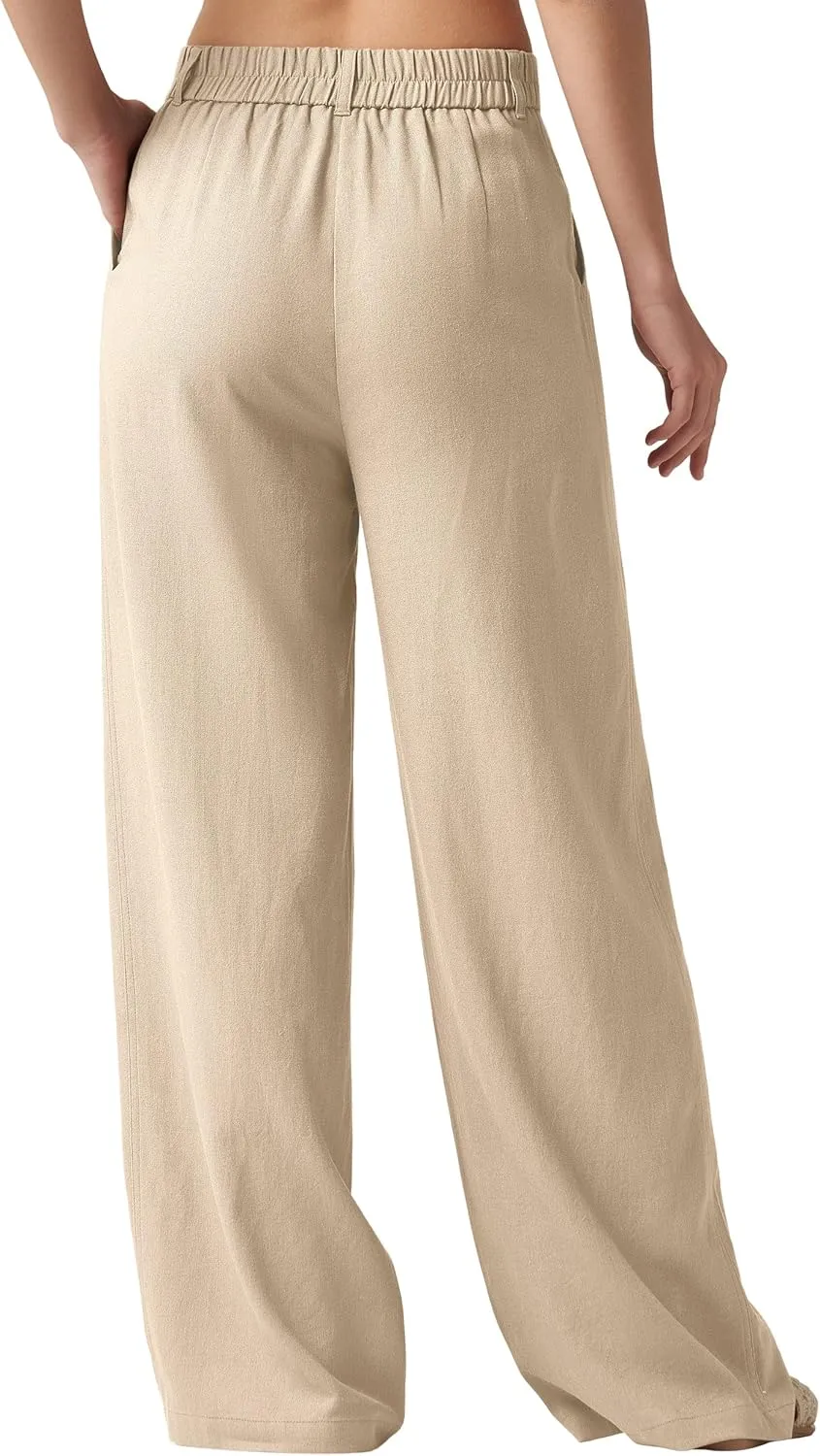 Willit Women's Linen Pants Wide Leg Work Dress Pants Casual Slacks Business Pants with Pockets 29" 31"
