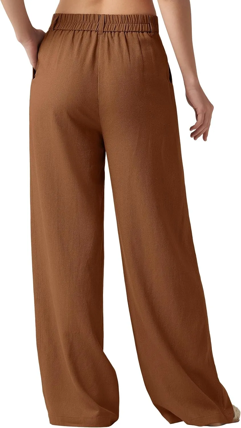 Willit Women's Linen Pants Wide Leg Work Dress Pants Casual Slacks Business Pants with Pockets 29" 31"