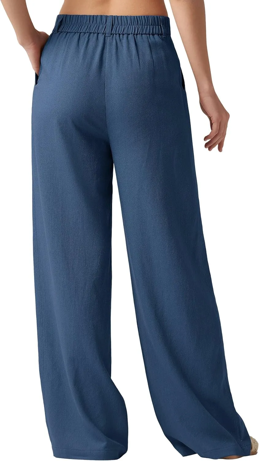 Willit Women's Linen Pants Wide Leg Work Dress Pants Casual Slacks Business Pants with Pockets 29" 31"