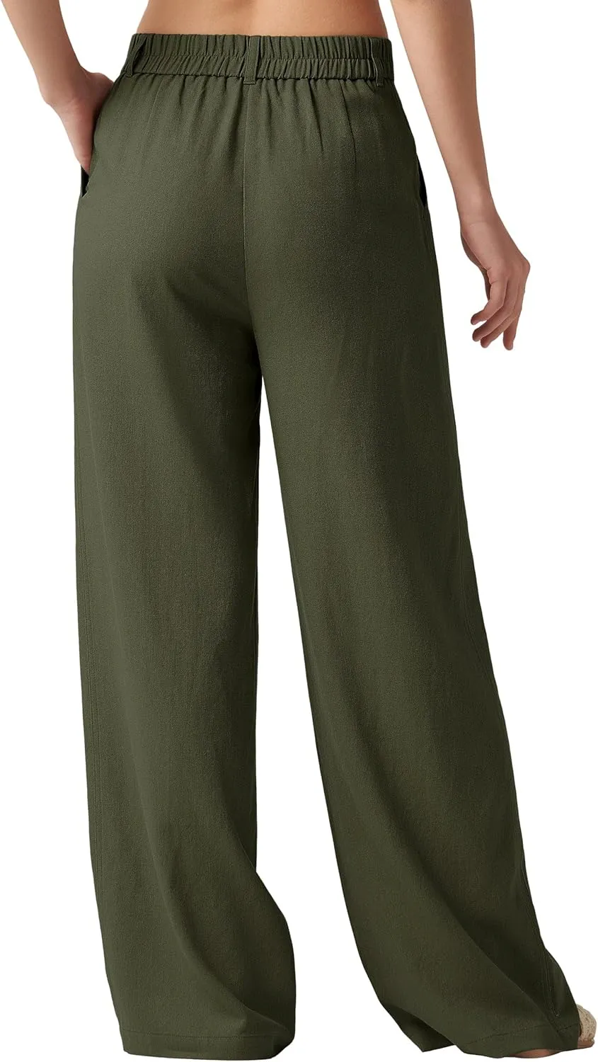 Willit Women's Linen Pants Wide Leg Work Dress Pants Casual Slacks Business Pants with Pockets 29" 31"