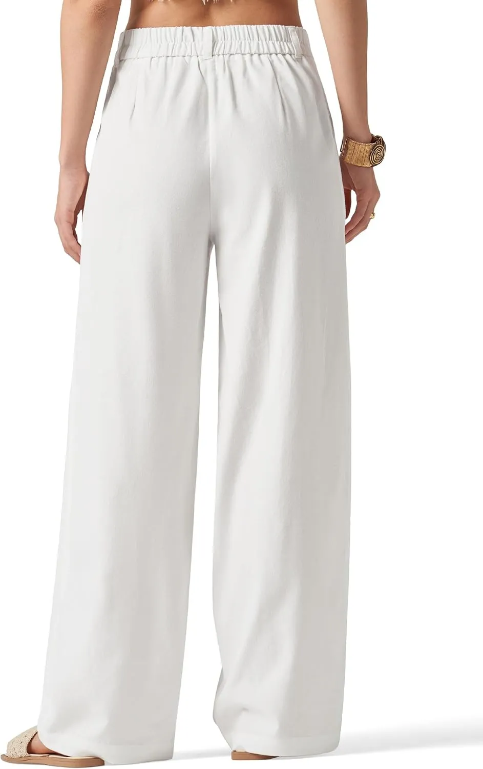 Willit Women's Linen Pants Wide Leg Work Dress Pants Casual Slacks Business Pants with Pockets 29" 31"