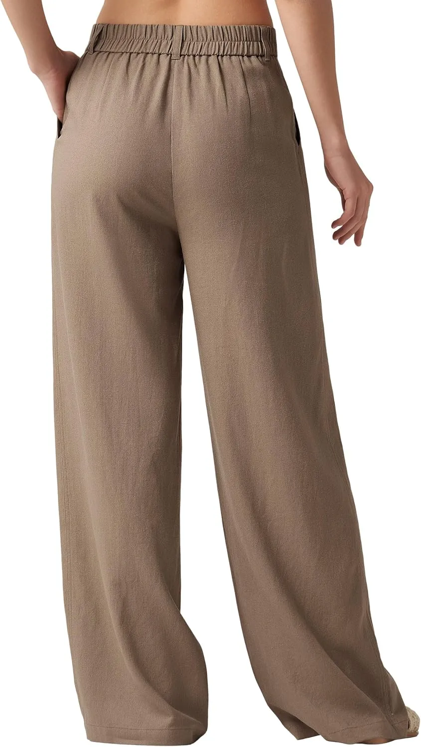 Willit Women's Linen Pants Wide Leg Work Dress Pants Casual Slacks Business Pants with Pockets 29" 31"