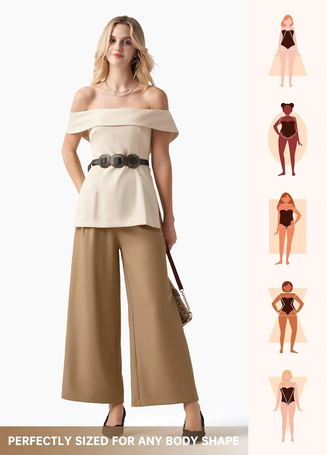 Willit Women's Wide Leg Pants Work Dress Pants Casual Palazzo Pants High Waisted Business Office Slacks 25"/27"/29"