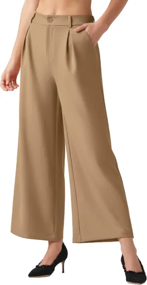 Willit Women's Wide Leg Pants Work Dress Pants Casual Palazzo Pants High Waisted Business Office Slacks 25"/27"/29"