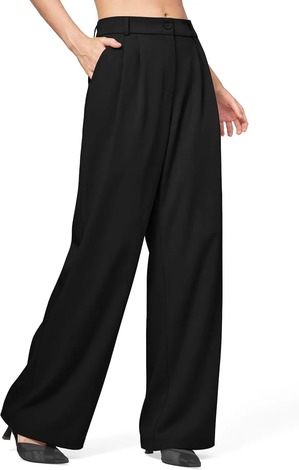 Willit Women's Work Pants Wide Leg Dress Pants High Waisted Casual Slacks Business Office Pants with Pockets 28"/30"/32"