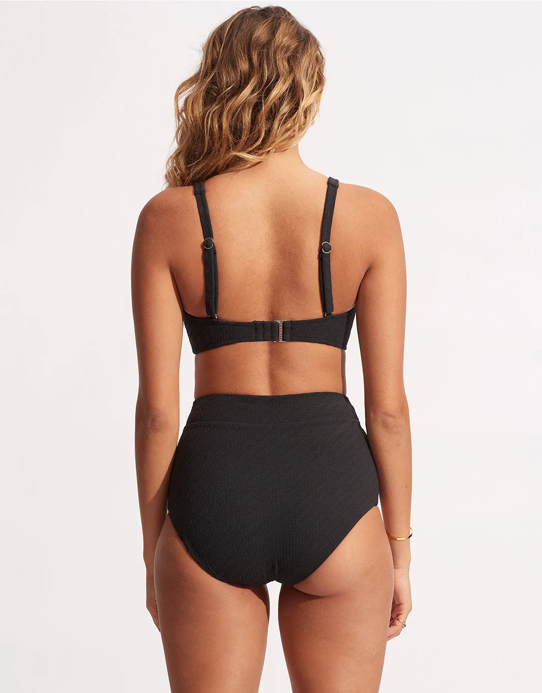 Willow DD Fixed Tri Bikini Top - Black