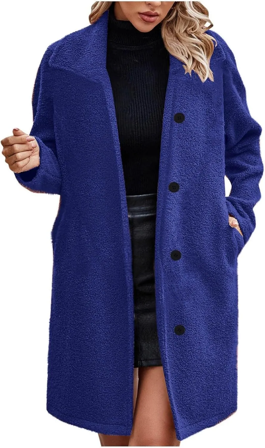 Winter Teddy Bear Long Coats for Women 2024 Fashion Oversized Jacket Fuzzy Fleece Faux Fur Sherpa Coats Outwear