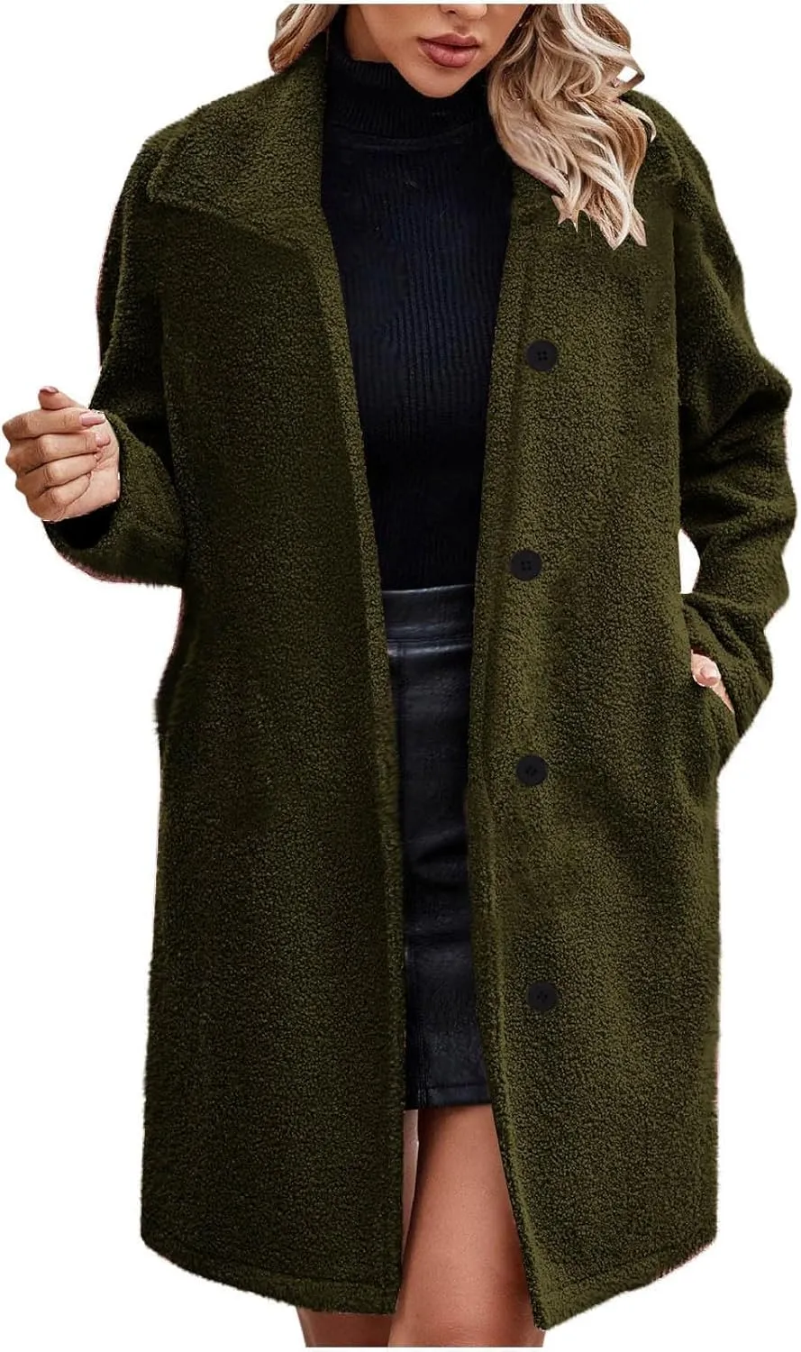 Winter Teddy Bear Long Coats for Women 2024 Fashion Oversized Jacket Fuzzy Fleece Faux Fur Sherpa Coats Outwear