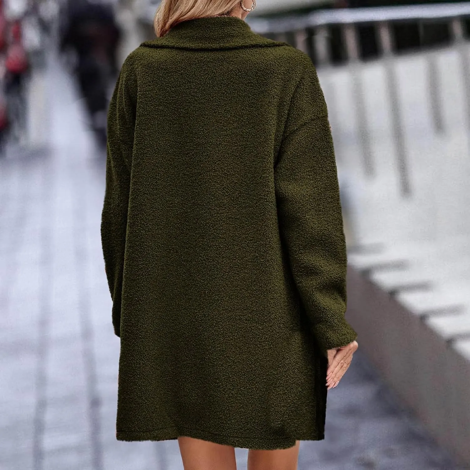 Winter Teddy Bear Long Coats for Women 2024 Fashion Oversized Jacket Fuzzy Fleece Faux Fur Sherpa Coats Outwear