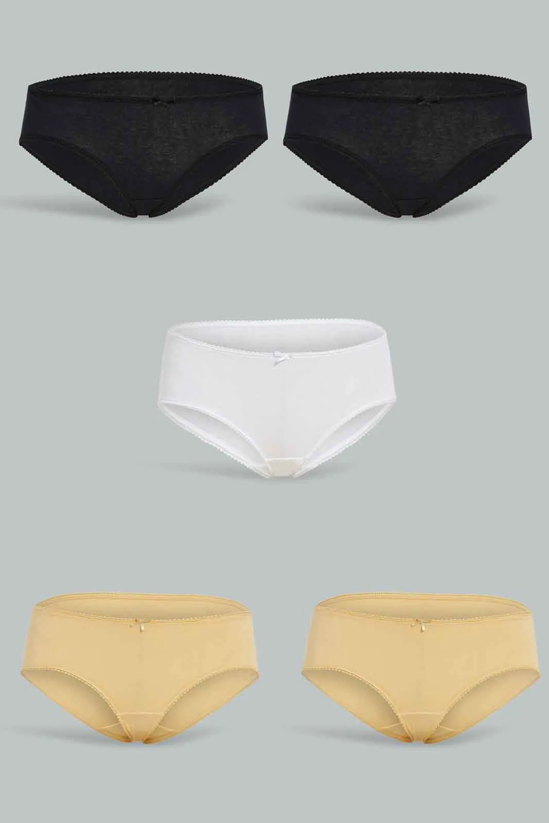 Women Assorted Plain Boyleg Brief (Pack of 5)
