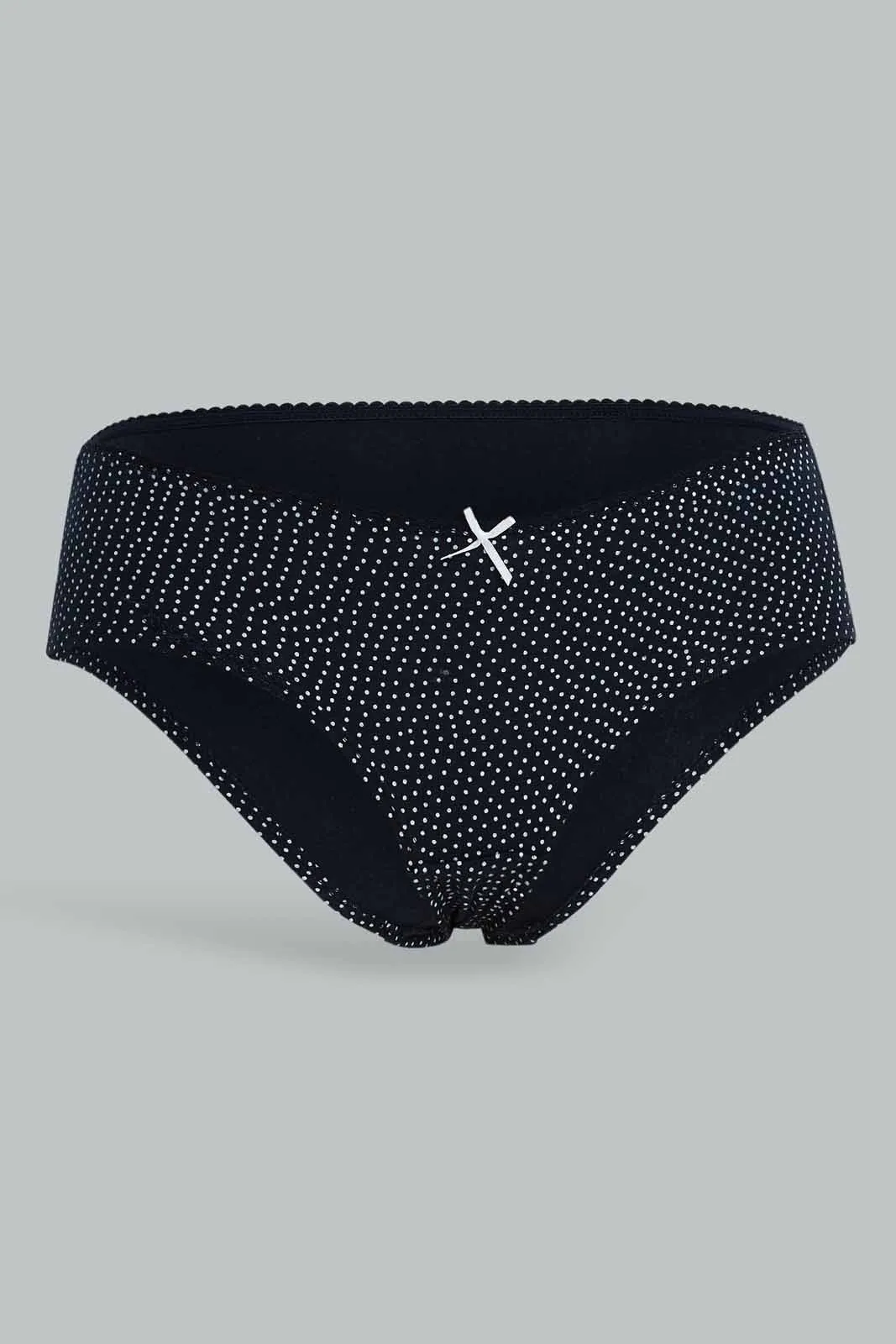 Women Black And White Boyleg Briefs (Pack of 5)