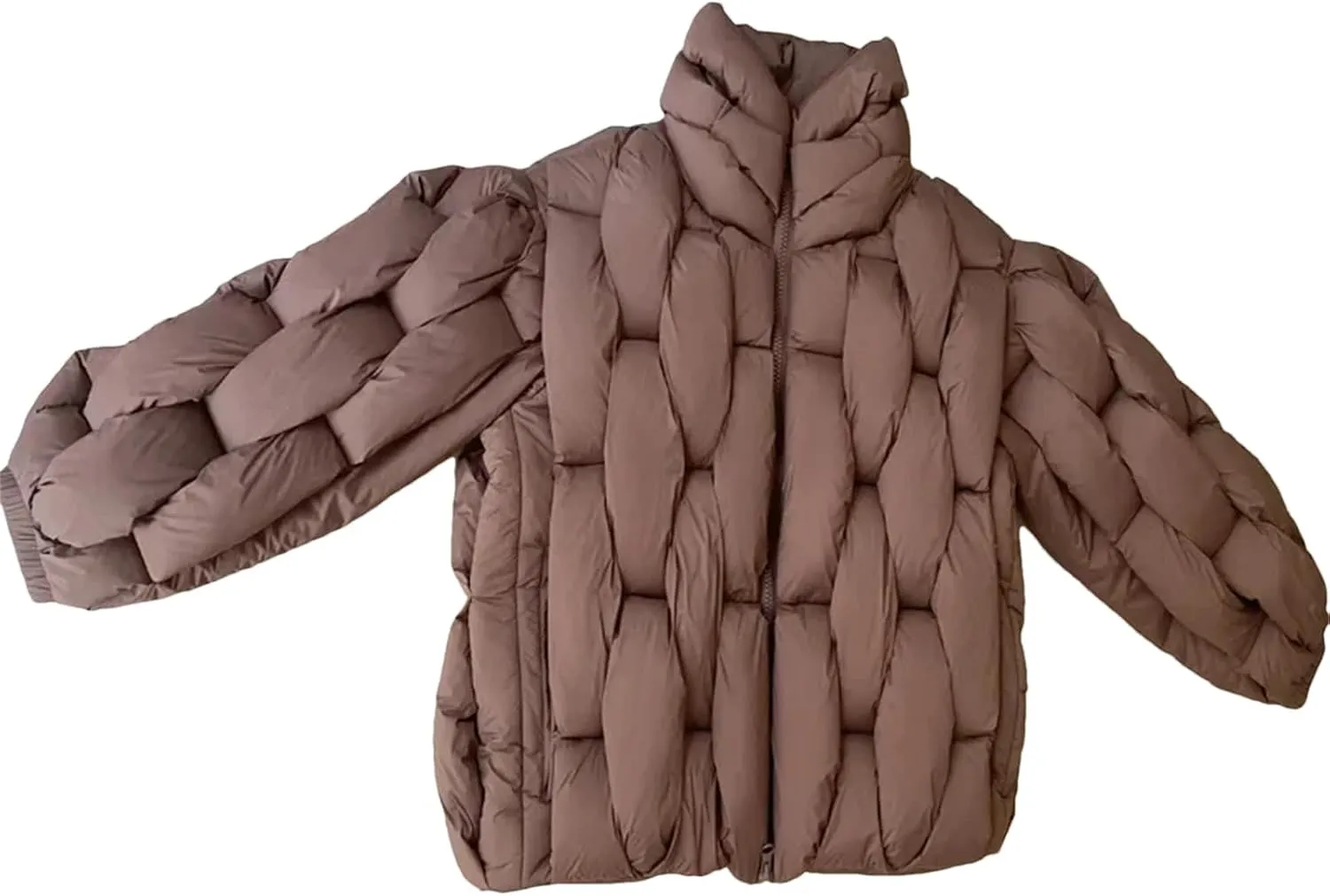 Women Down Jacket Oversized Couple Coats Plaid Puffer Parkas