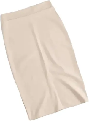 Women High Waist Office White Skirts Elegant Korean Bodycon Black Skirt Sexy Slim Knee Length Pencil Skirt