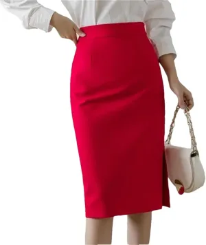 Women High Wiast Office Skirt Bodycon Long Skirts Elegant Sexy Pockets Midi Pencil Skirt