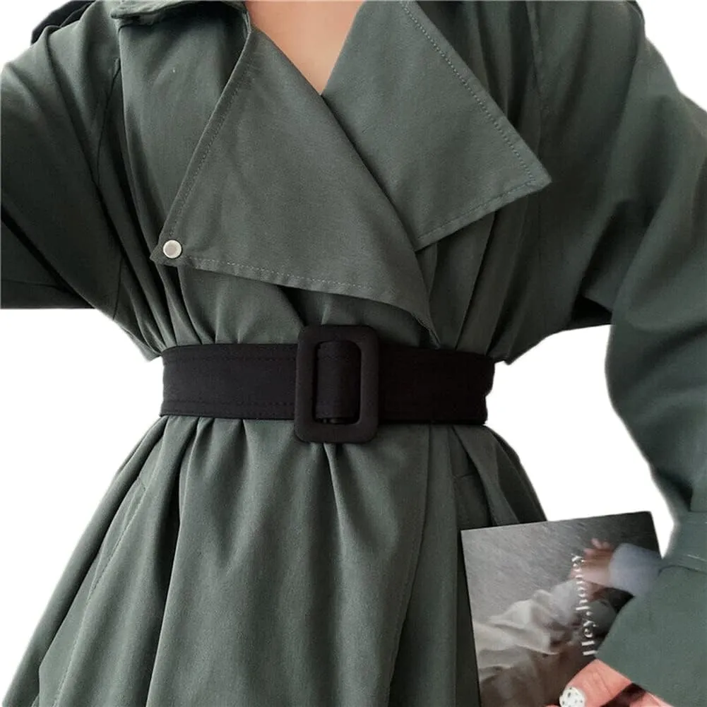 Women Wide Waist Belt with Buckle for Dress Trench Coat Belt Replacement