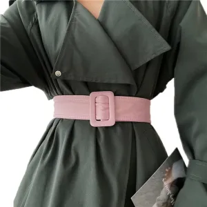 Women Wide Waist Belt with Buckle for Dress Trench Coat Belt Replacement