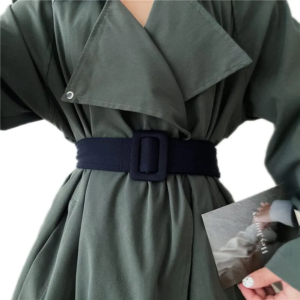 Women Wide Waist Belt with Buckle for Dress Trench Coat Belt Replacement