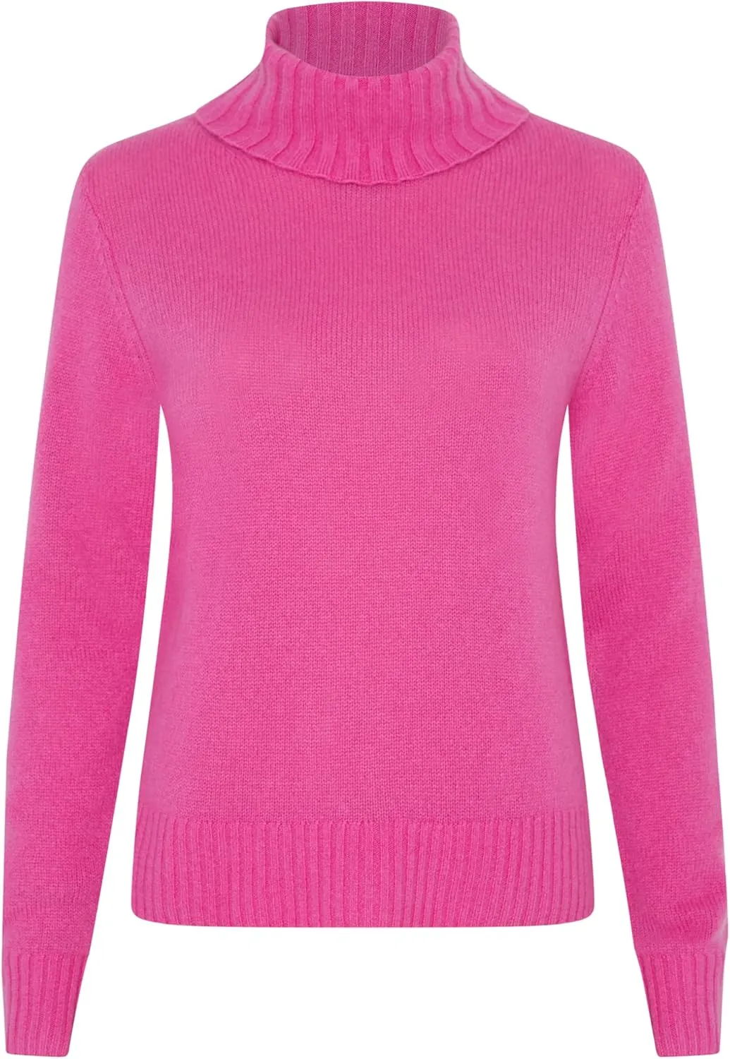 Women's 100% Cashmere Turtleneck Sweater, Regular Fit, Stylish Premium Knit Jumper for Autumn Winter