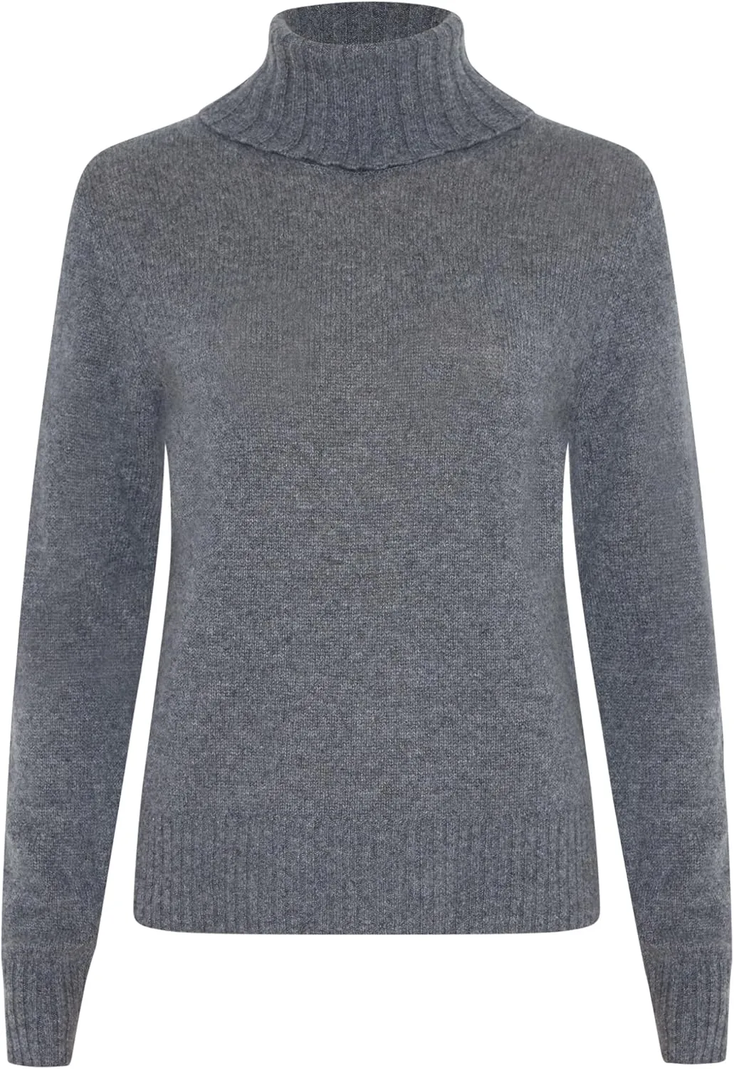 Women's 100% Cashmere Turtleneck Sweater, Regular Fit, Stylish Premium Knit Jumper for Autumn Winter