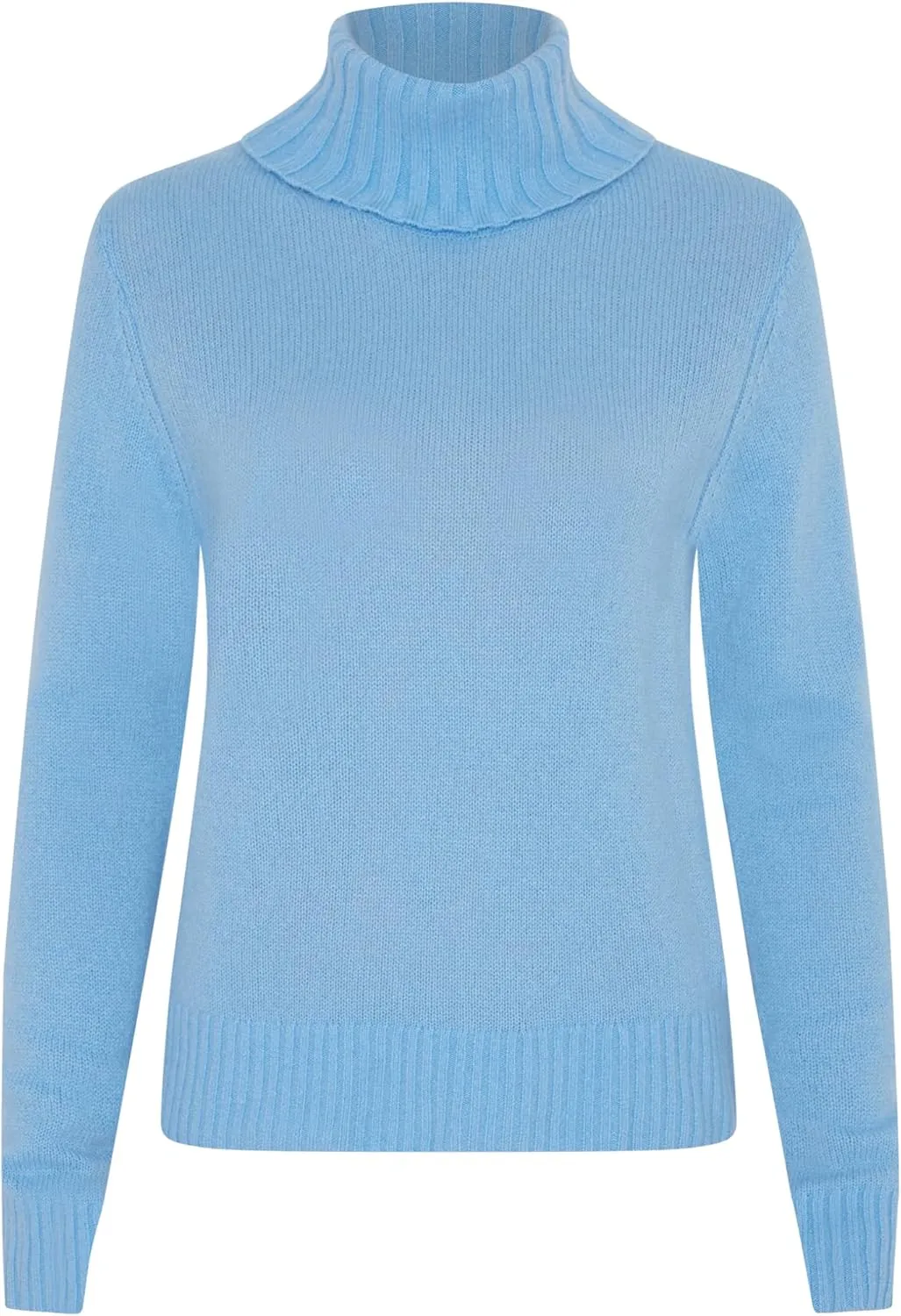 Women's 100% Cashmere Turtleneck Sweater, Regular Fit, Stylish Premium Knit Jumper for Autumn Winter
