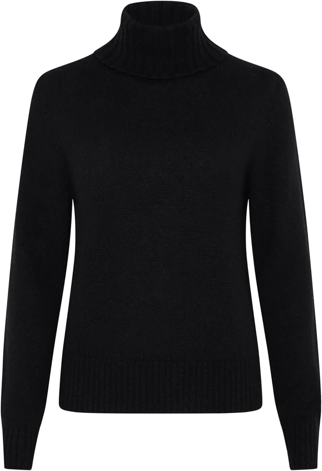 Women's 100% Cashmere Turtleneck Sweater, Regular Fit, Stylish Premium Knit Jumper for Autumn Winter