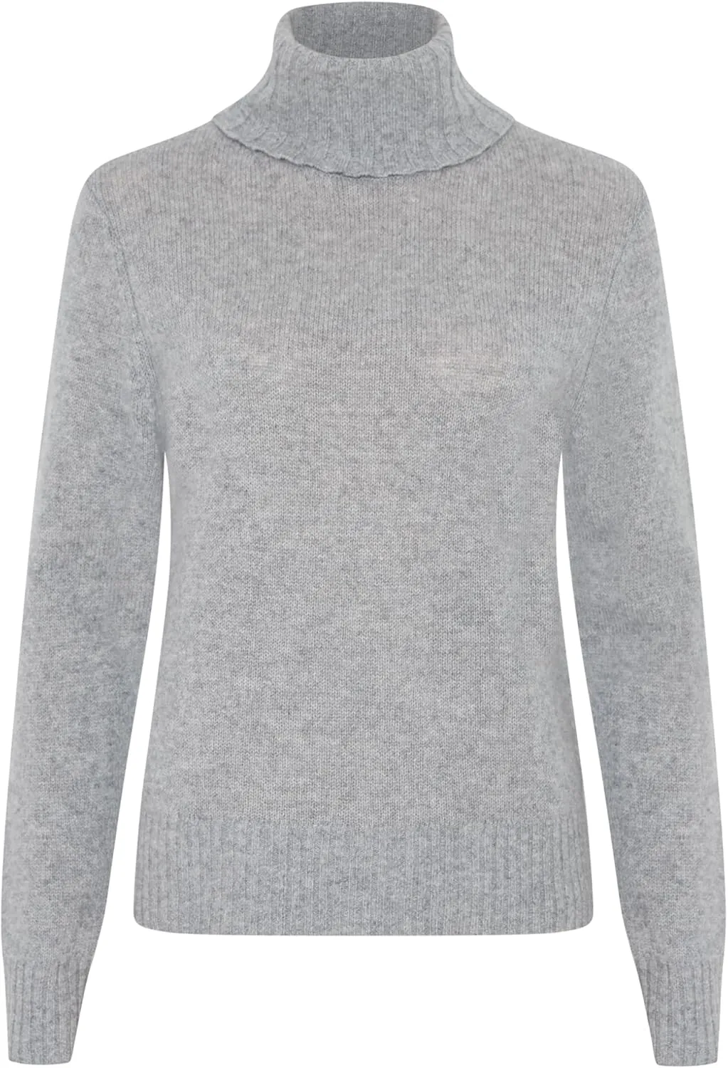 Women's 100% Cashmere Turtleneck Sweater, Regular Fit, Stylish Premium Knit Jumper for Autumn Winter