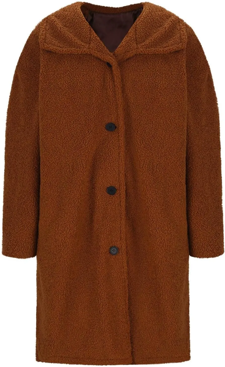 Womens Faux Fur Coat Long Winter Coats 2024 Jacket Fuzzy Fleece Jackets Lapel Warm Outwear Clothes Teddy Coats