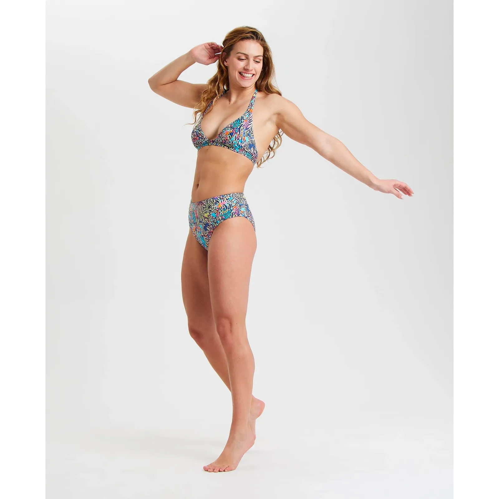 WOMEN'S HALTERNECK BIKINI ALLOVER - MULTICOLOUR
