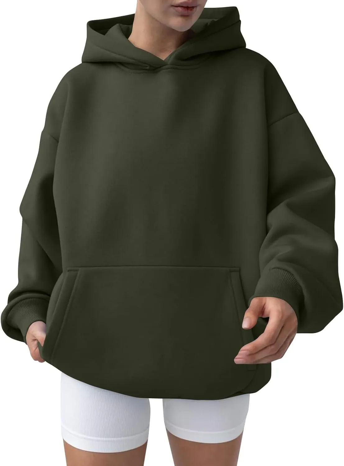 Womens Hoodies Y2k Oversized Sweatshirt Trendy Long Sleeve Fleece Hoodies Winter Fall Comfort Pullover with Pocket