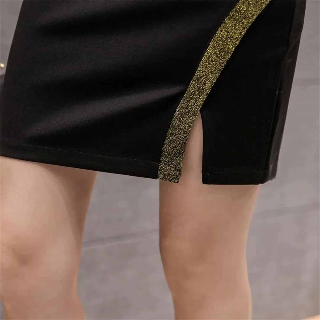 Womens Oversized Black Skirts High Waist Skirt Office Sexy Korean Slim Women Mini Summer Skirt