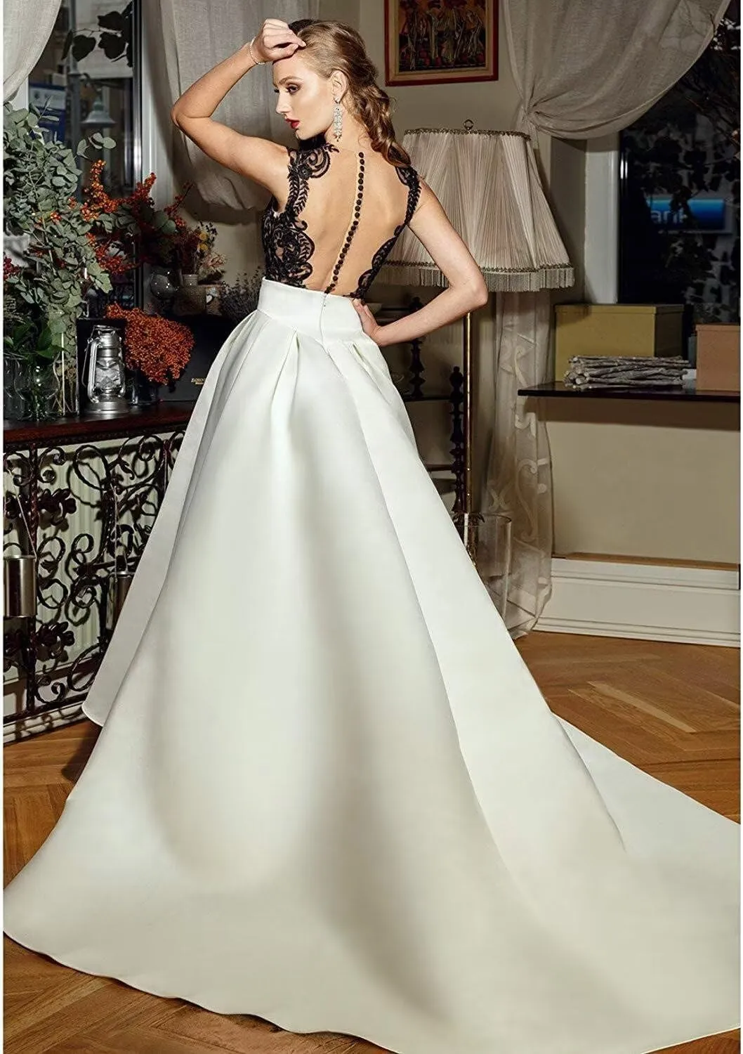 Womens Satin Dresses Pleated Skirts Maxi A Line High Waist Elegant Prom Gown