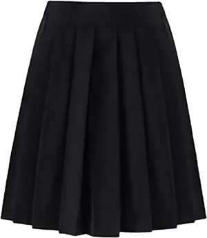 Womens Short Pleated Skirts Vintage Elastic Waist Athletic Party School Uniform Skirt Skort