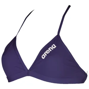 WOMEN'S SOLID TIE BACK BIKINI TOP - NAVY