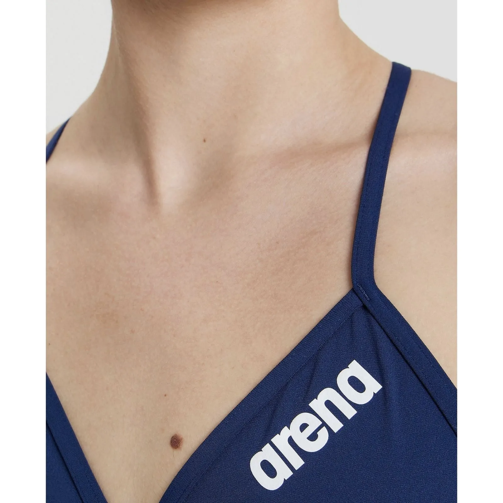 WOMEN'S SOLID TIE BACK BIKINI TOP - NAVY