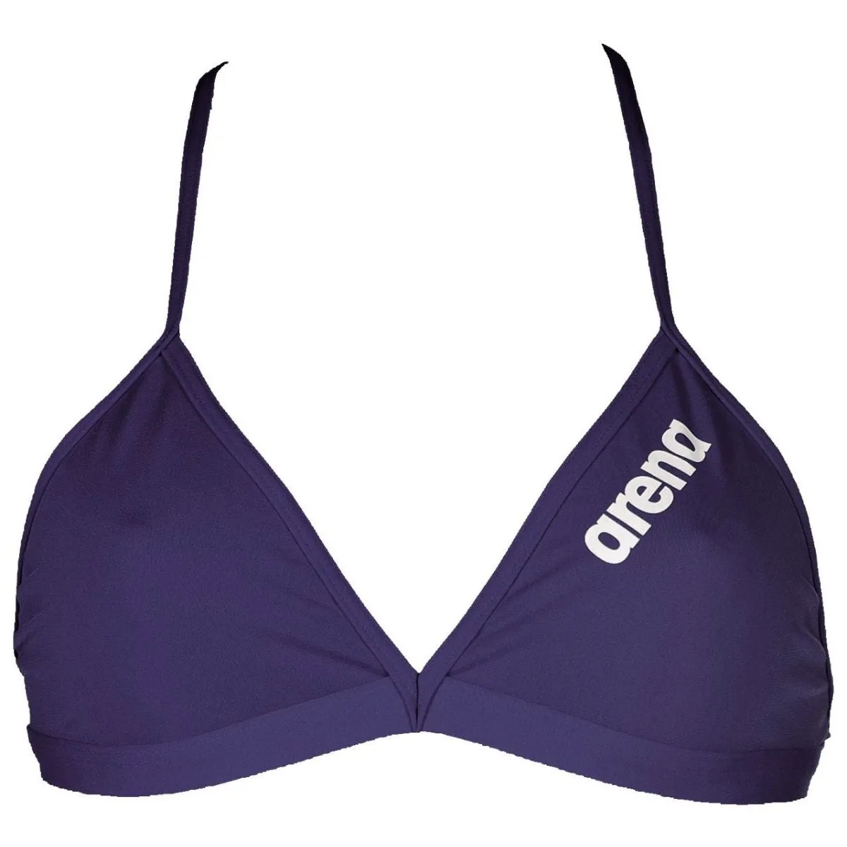 WOMEN'S SOLID TIE BACK BIKINI TOP - NAVY