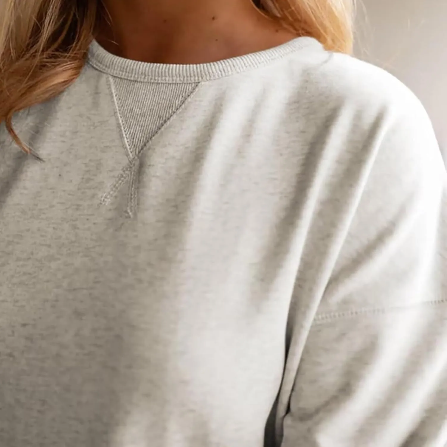 Womens Sweatshirt Dresses Solid Rib Knit Patchwork Dress Casual Long Sleeve Crewneck Pullover Tops Mini Pleated Dress